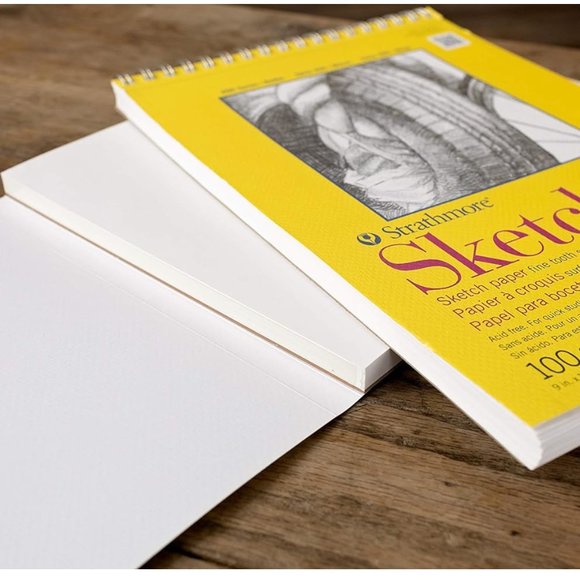 Strathmore 300 Series Sketch Paper Pad, Top Wire Bound, 9x12 inches, 100 Sheets - Picture 2 of 6